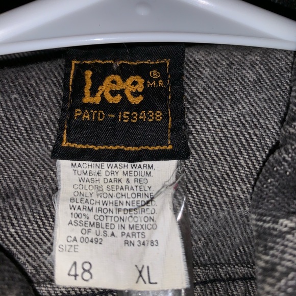SOLD* Denim Vintage XL Faded Black LEE Jacket - Picture 4 of 8